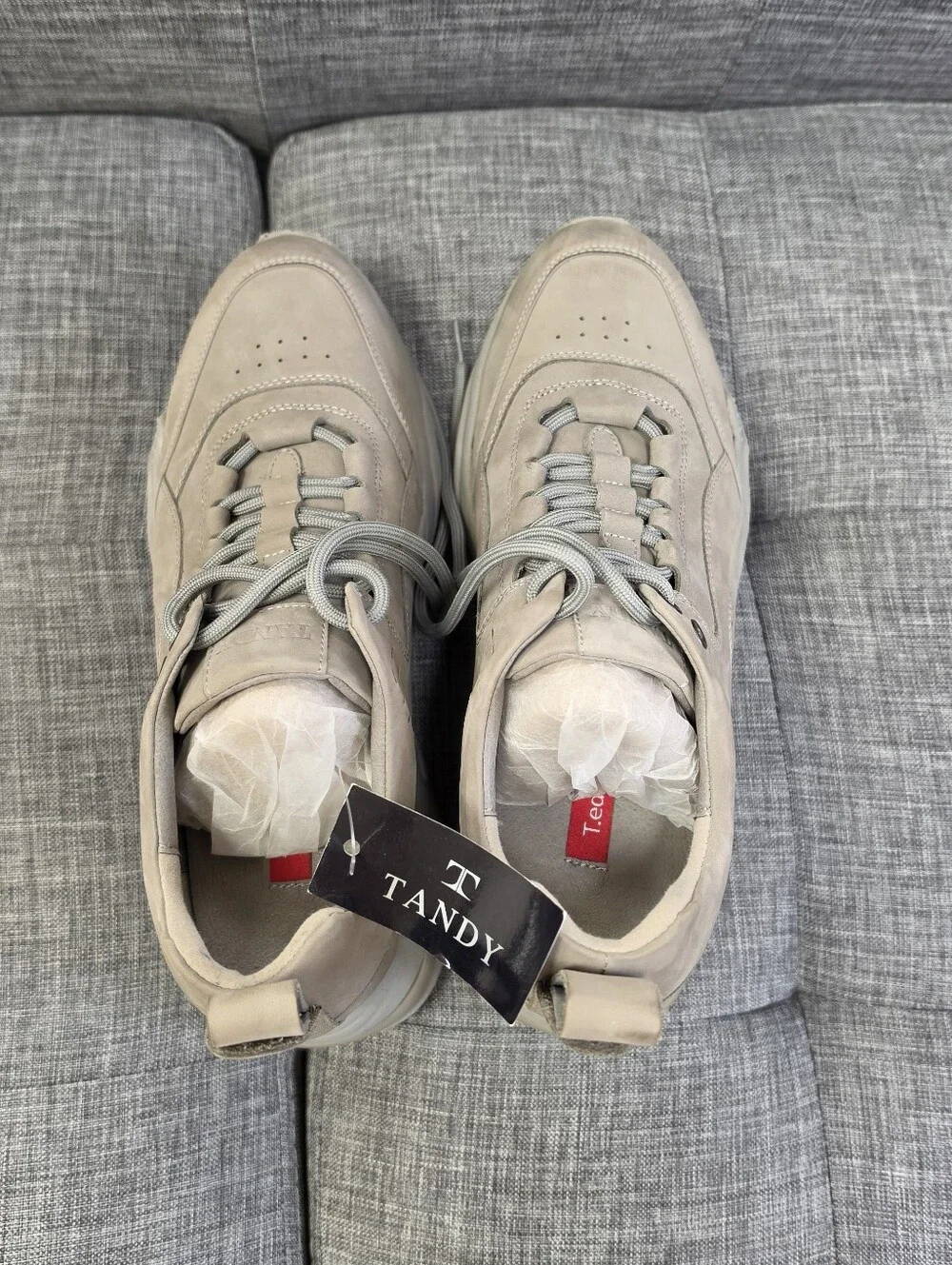 Tandy Women's Suede Casual Sneakers - Beige